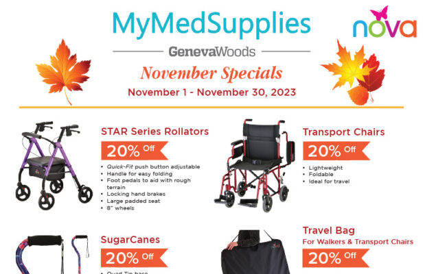Nov 2023 Specials, 20% Off Nova Items - Medicaid Covered Medical Supply Delivery