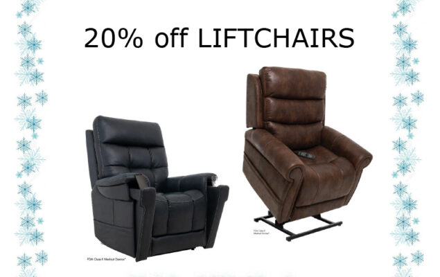 Lift Chairs 20% Off for the Holidays, 2023