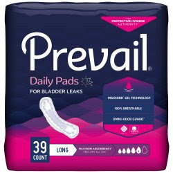 Prevail Daily Pads, Long (39 Count) | Pads Covered by Medicaid