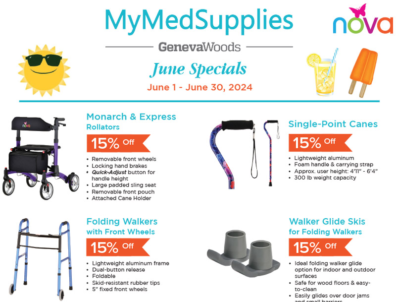 June 2024 Specials 15 Off Home Health & Mobility Products by Nova ⋆